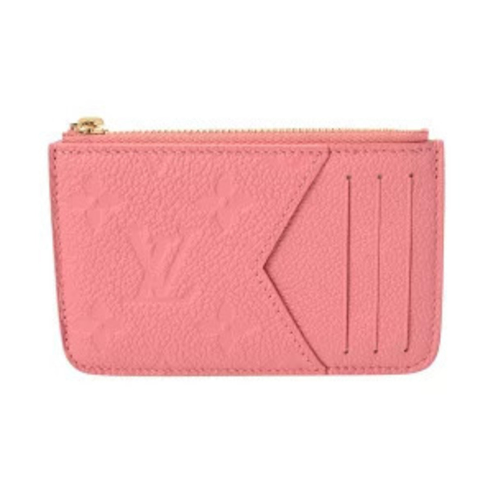 Louis Vuitton Monogram Empreinte Portecarte Romy Confetti Pink Leather Card Case